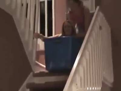 HMC as I slide down these stairs...