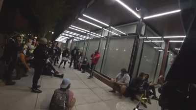 Portland protestor summons Mother Nature to "blow this motherfucking country up!" (peacefully)