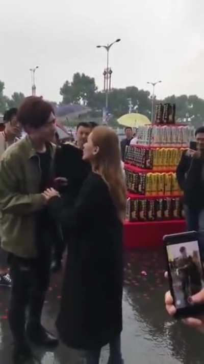 Rich guy's proposal gets rejected by a girl. He resorts to throwing a tantrum