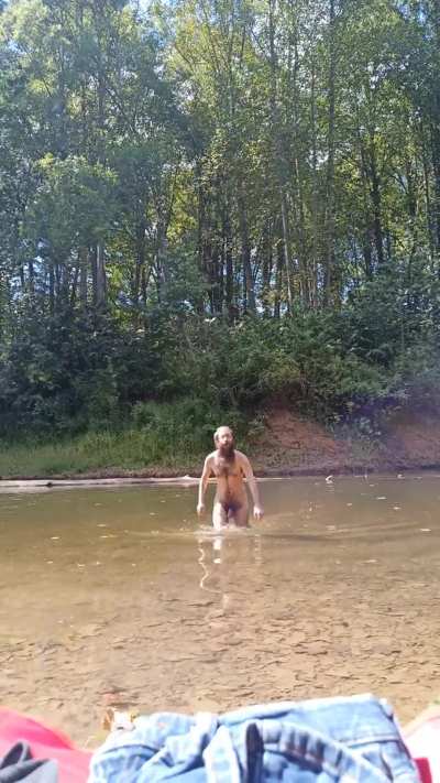 Once the weather warms up, do any Bros want to join me in the creek?
