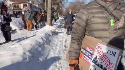 Protesters Request Identification from Individuals Suspected of Being Undercover Agents