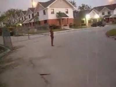 Naked walk in the street