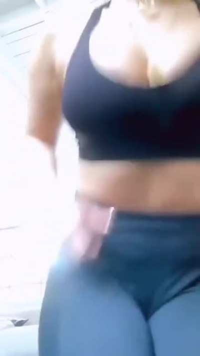Bebe Rexha revealing deep soft cleavage for us