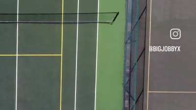 Cracking Tennis and Basketball courts in Bingham park. Some skateboard rails and obstacles also. Well done Sheffield.