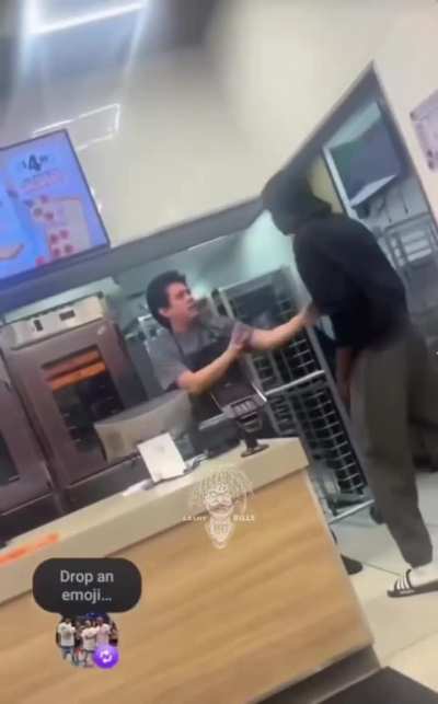 Little Ceasar's Employee with a Hot n Ready Uppercut