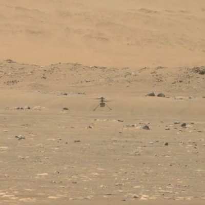 Tracked Ingenuity's first flight on Mars