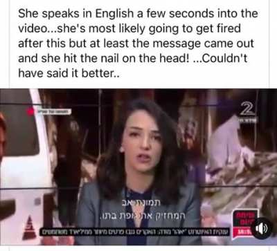 Reporter speaking the truth on T.V
