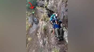 Slipped and fell and survived
