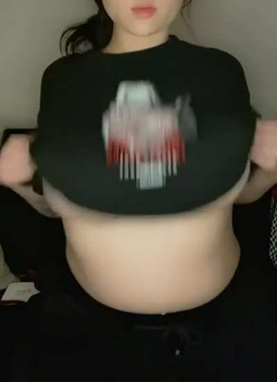 Describe my boobs using only one word
