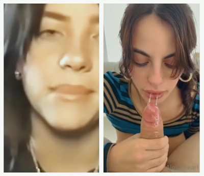 Billie Watching Her Own BJ Skills