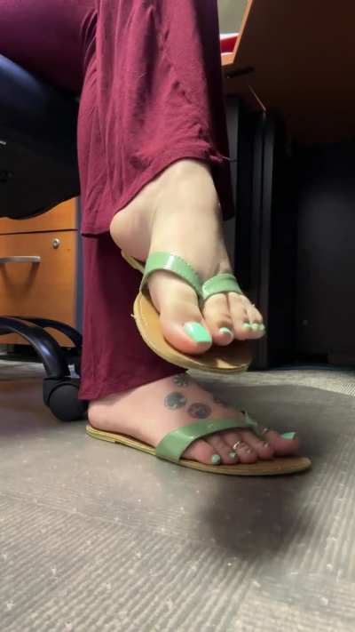 Care to remove my sandals?