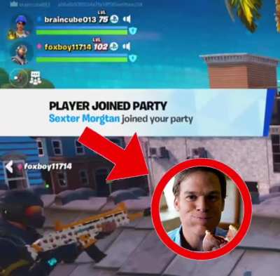 Dexter decided to join my Fortnite lobby&hellip;