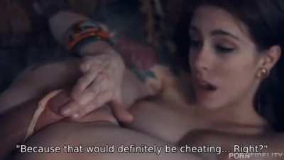 Only for a second (cheating)