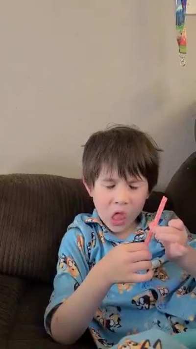 His first sour punch straw