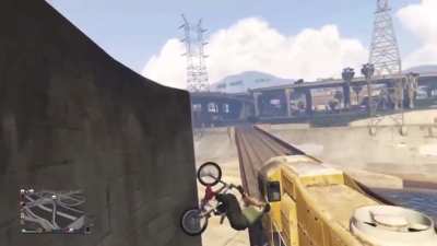 Someone wanted a train related stunt, here you go :)