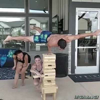 GirlsInaGif. WhatCouldGoRight. Jenga