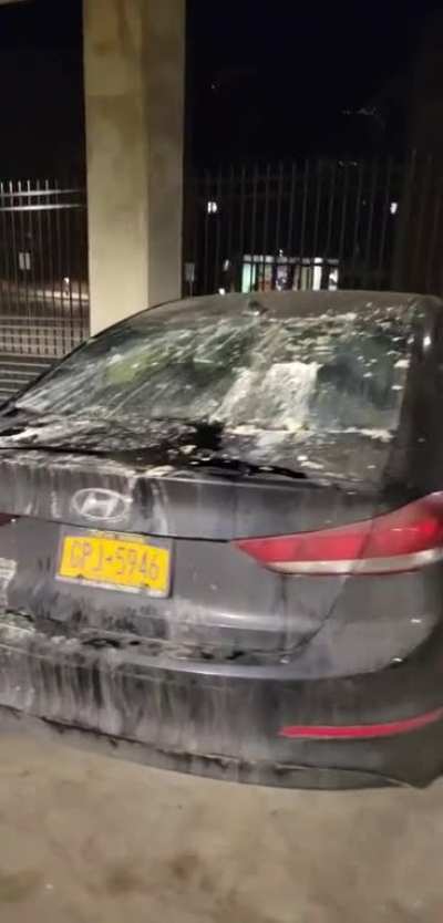 Ceiling panel fell on someone's car