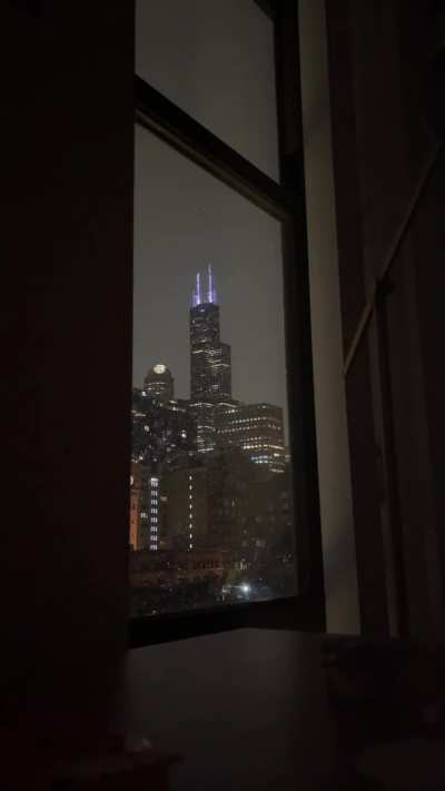 Seventh Sears Tower lightning strike I've seen tonight