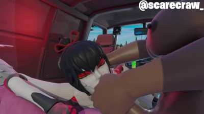 Futa Kiara cumming in Tsuki's mouth (Scarecraw)