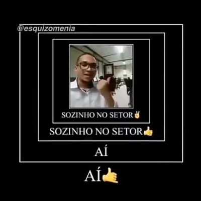 Sozinho no setor ✌