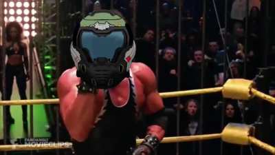 Doomslayer meets the icon of sin (2020, colorized)