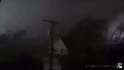 Man records tornado as it destroys his house and entire neighborhood.