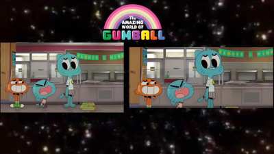The Amazing World of Gumball - The Meddler (2012) Open Matte vs Widescreen Comparison