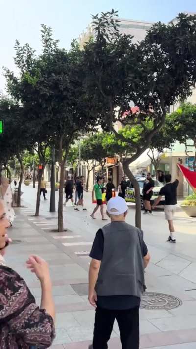 Police are having to intervene as locals in Ceuta, Spain are starting to hunt down the tens of thousands of illegal inmigrants that entered the town yesterday. Military has been deployed in the city, most businesses are closed and the president is in town