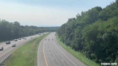 Running out of fuel and landing on the interstate, then taking off..from the interstate