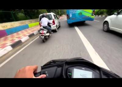 Racing in Indian traffic