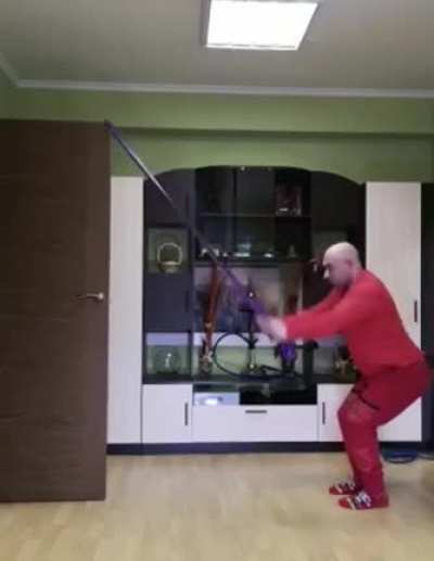 WCGW while doing exercise ON A DOOR !!