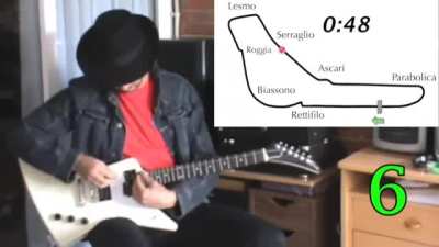 A antiga volta recorde de Monza do Rubinho, feita na guitarra. A prova cabal de que os V10 eram m&uacute;sica aos ouvidos.