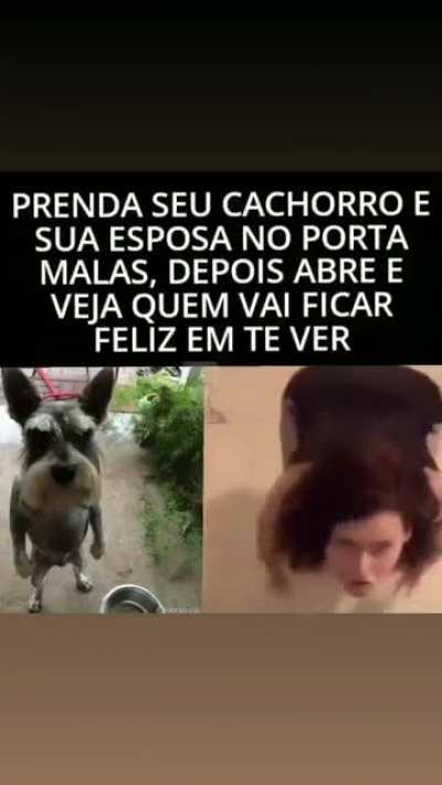 Acho que a esposa ficou mais feliz
