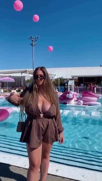 Adiel by the pool