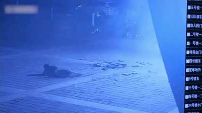 Man fights manhole cover