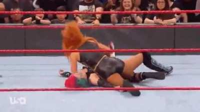 Manhandle slam to Asuka!