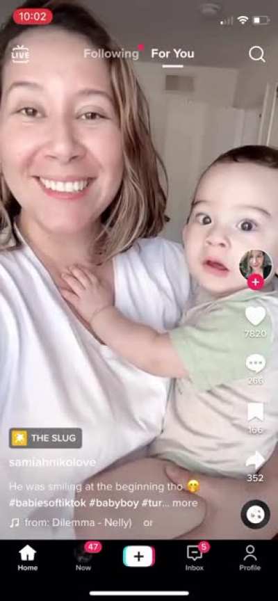 Mother scares her child