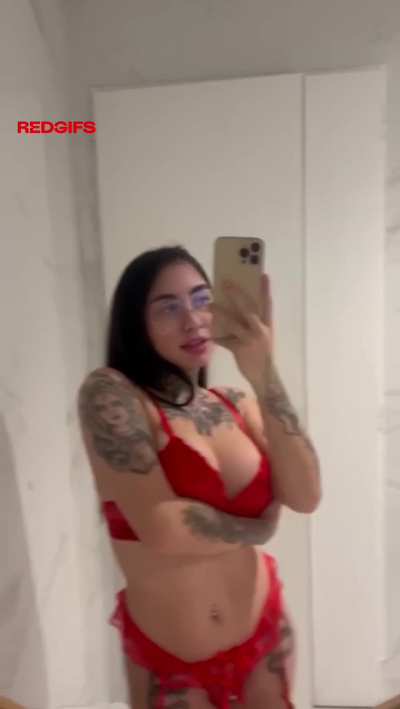 red lace + tongue rings = the mood today