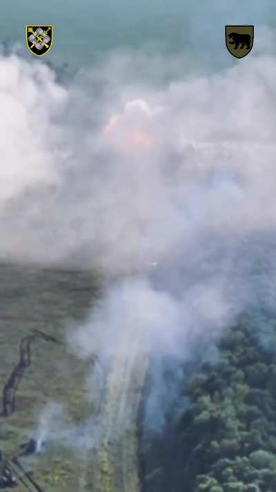 Ukrainian 49th Separate Engineering Assault Brigade breaching Russian minefields and lines of obstacles during invasion into Kursk Oblast, August 2024