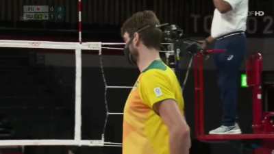 "Good Morning World" was played today during the volleyball match between Japan and Brazil at the Olympics