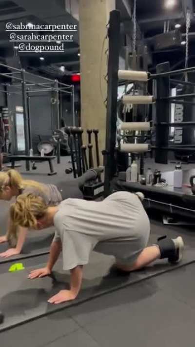 Working out with Sarah