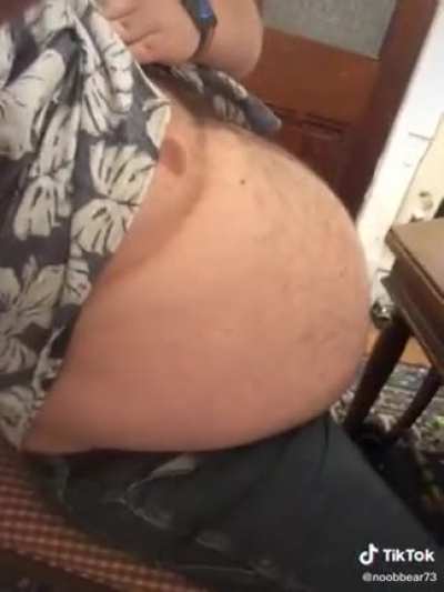 This guys account is just full of videos of him showing his gut
