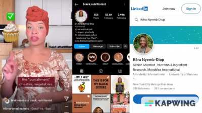 A "Black Nutritionist" who works for Mondelez Foods (owners of Oreos &amp;amp; Chips Ahoy) is making TikToks that accuse fitness &amp;amp; nutrition programs of being racist and her TikToks are being shared in several school districts across America