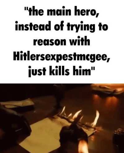 bonus points if another character was telling them to practice "forgiveness" and the hero spites it