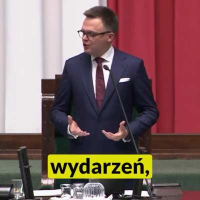 Pierwsze przem&oacute;wienie nowego Marszałka Sejmu. 