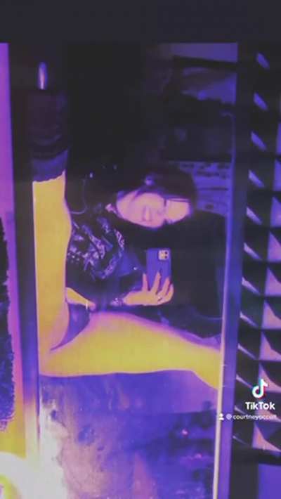 Felt cute in my leather jacket and GString ;)