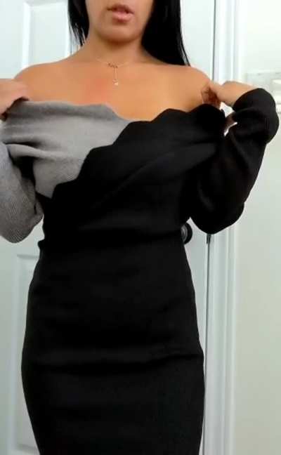 This black dress hides them well.