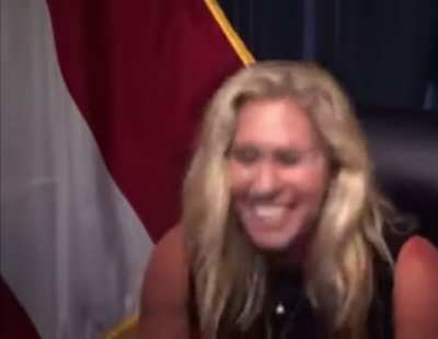 Republican Marjorie Taylor Greene maniacally laughs off question about children dying of Coronavirus.