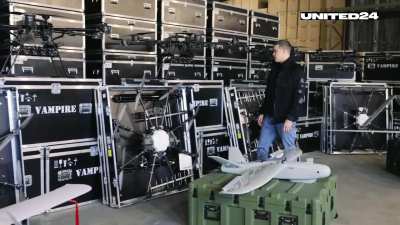 Strike drones "Vampires," FPV drones "Phoenix," high-speed "Penguins," Avenger, as well as Mavic and Matrice: Mykhailo Fedorov, demonstrated over 1700 drones that were handed over to the front by the "Army of Drones."