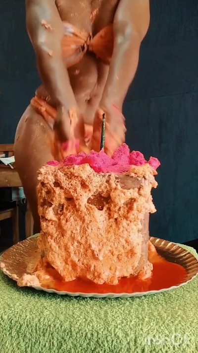 I let the cream stick to my skin, creating the sweetest mess you've ever seen.